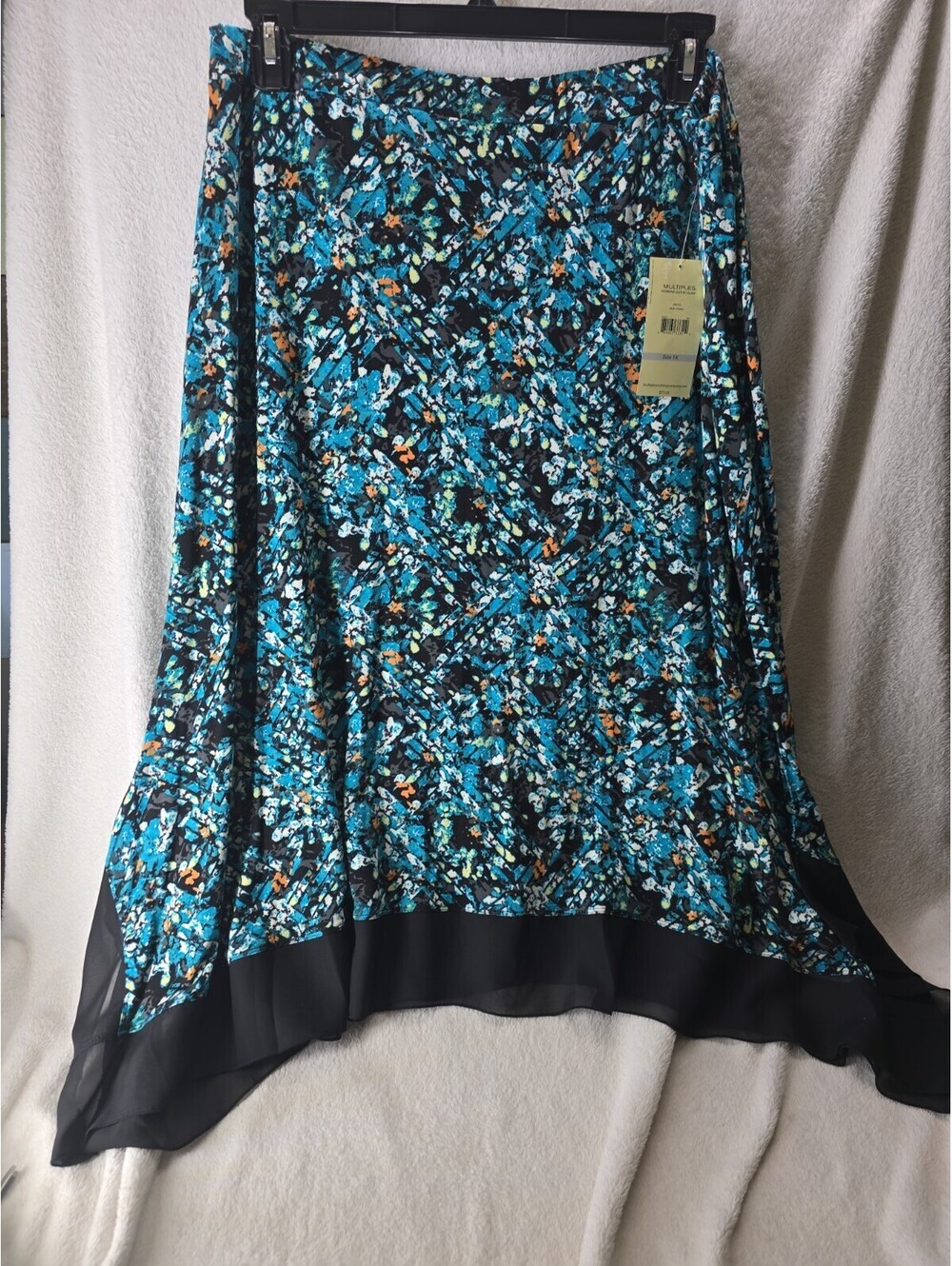 NWT Multiples Women’s Gothic Glam 1X Skirt Multicolor With Elastic Waist